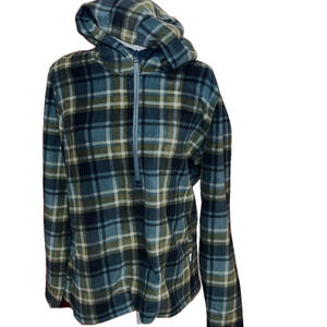 NWOT O’Neill Women Julia Pullover Flannel Fleece 1/4 Zip Sweatshirt - Size L